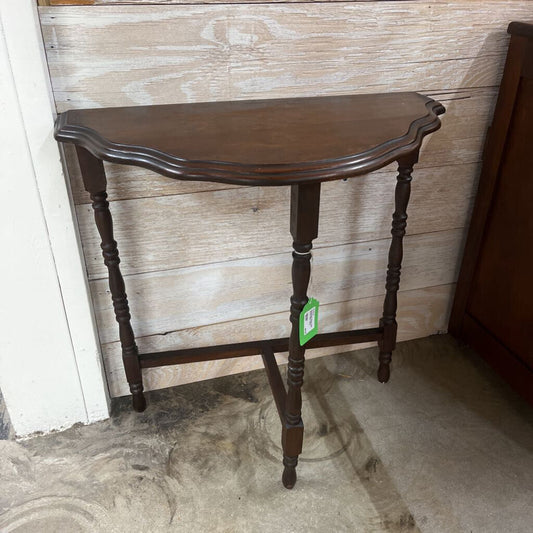 Scalloped Edge Half Moon Side Table