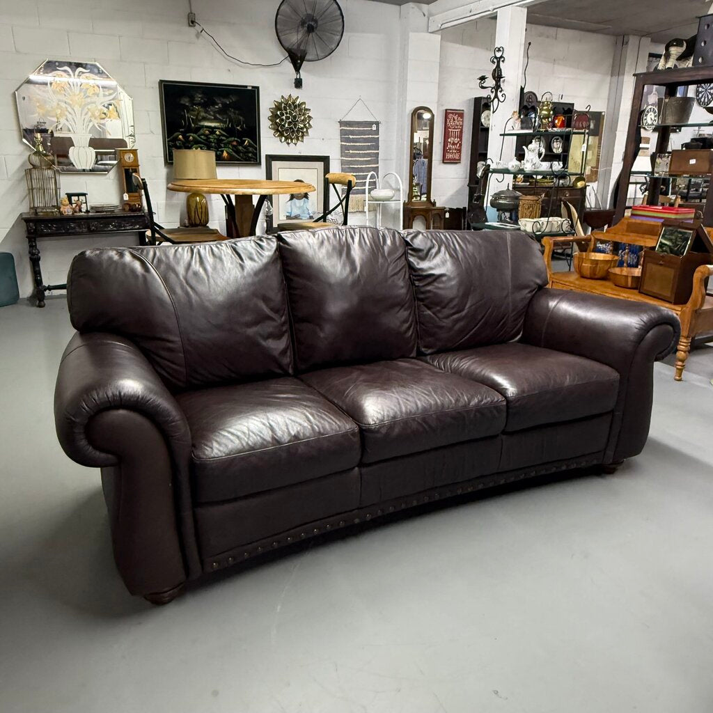 Brown Leather Sofa