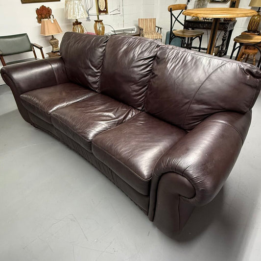 Brown Leather Sofa