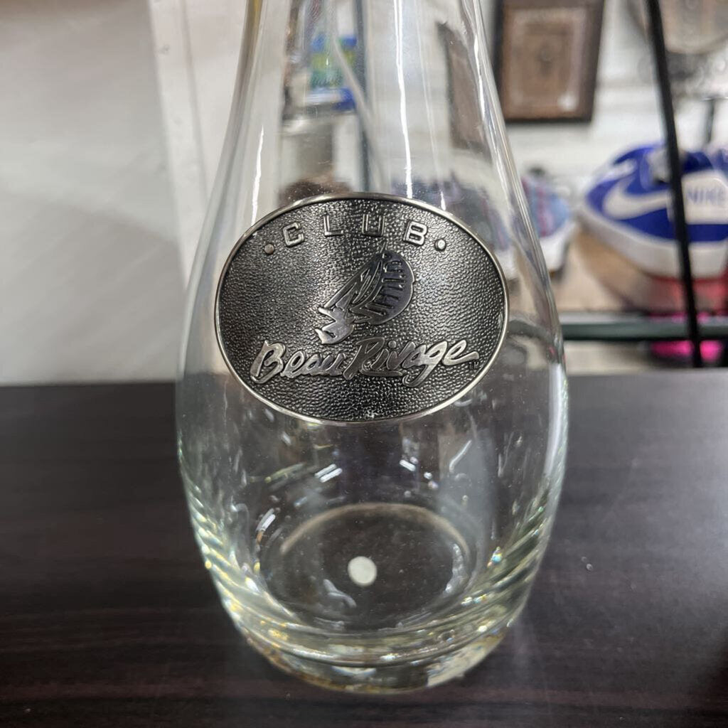 CLUB BEAU RIVAGE GLASS DECANTER BOTTLE
