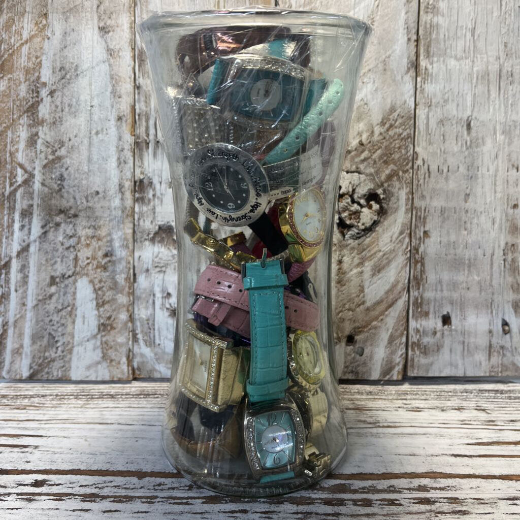 JEWELRY JAR ALL WATCHES UNTESTED