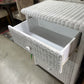4 DRAWER WHITE WICKER CHEST OF DRAWERS