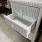 4 DRAWER WHITE WICKER CHEST OF DRAWERS