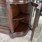 BOWFRONT BUFFET STONE TOP GLASS DOORS