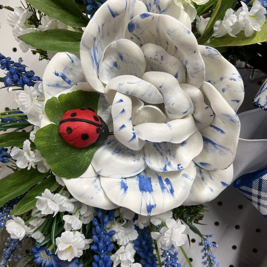 BLUE WELCOME WREATH