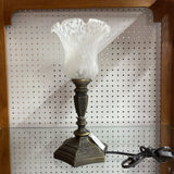 ITALIAN BRONZE TORCHIERE LAMP MURANO GLOBE