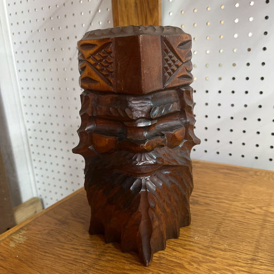 Folk Art Hokkaido Carved Man Japan