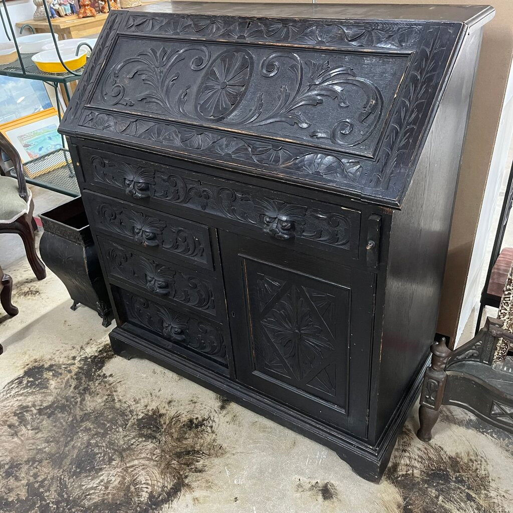17th Century Oak Greenman Secretary Desk