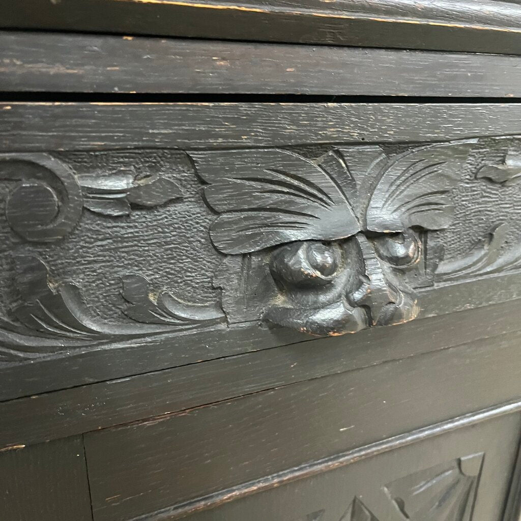 17TH CENTURY OAK GREENMAN SECRETARY DESK