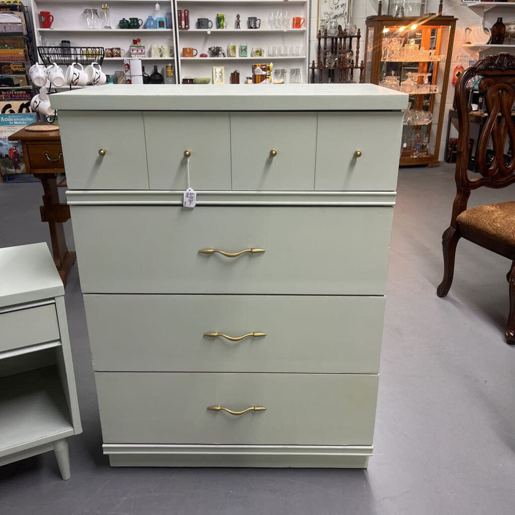 MID CENTURY DRESSER /4 DRAWER CHEST & SIDE TABLE SET