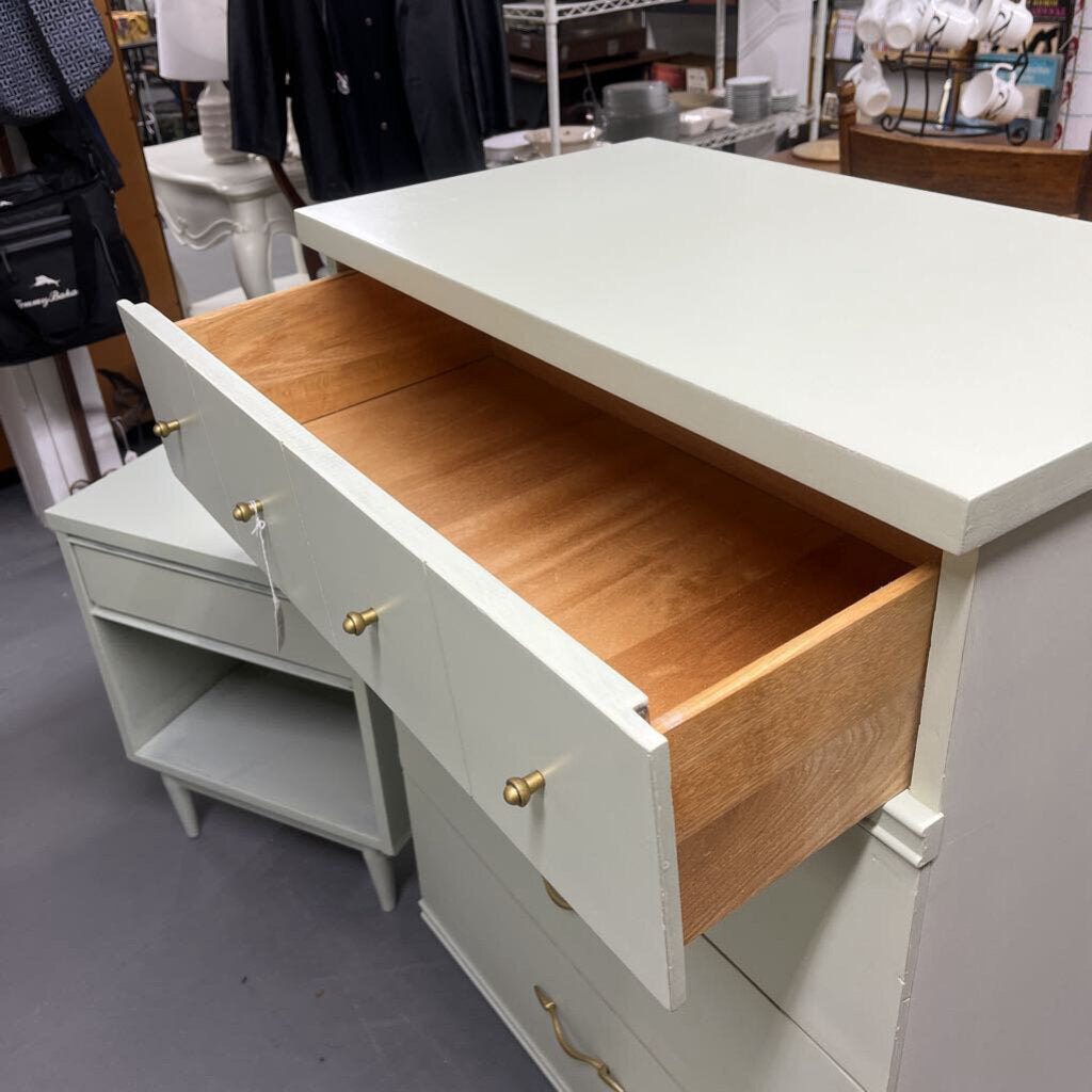 MID CENTURY DRESSER /4 DRAWER CHEST & SIDE TABLE SET