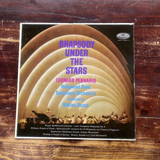 THE HOLLYWOOD BOWL SYMPHONY ORCHESTRA, MIKLOS ROZSA, LEONARD PENNARIO - RHAPSODY UNDER THE STARS