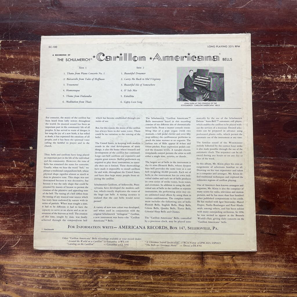 John Klein - The Schulmerich Carillon Americana Bells