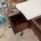 VANITY DESK WITH BEVELED MIRROR