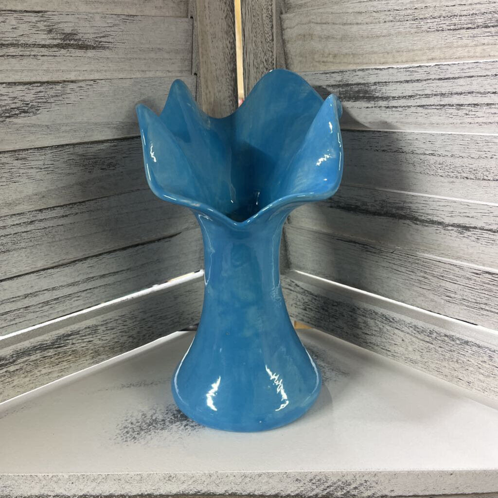Vintage Mid-Century Studio Ceramic Jack-in-the-Pulpit Vase