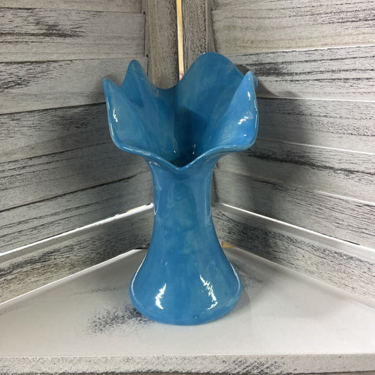 Vintage Mid-Century Studio Ceramic Jack-in-the-Pulpit Vase