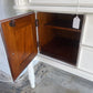 White Ribbed Leg Buffet Natural Top