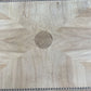 White Ribbed Leg Buffet Natural Top