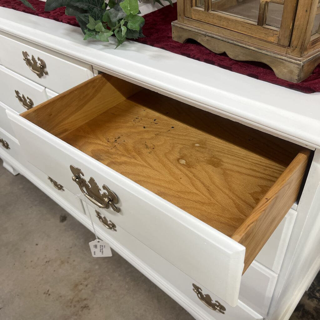 Solid Wood White 9 Drawer Dresser