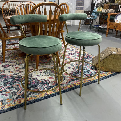 Pair of Green Barstools