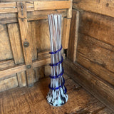 Murano Style Bud Vase Blue Wrap