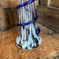 Murano Style Bud Vase Blue Wrap