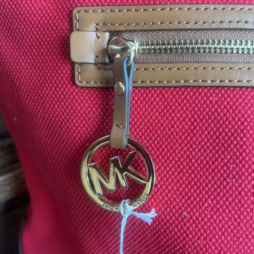 Red Michael Kors Tote Purse