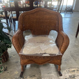 Real Wicker Rocker & Cushion