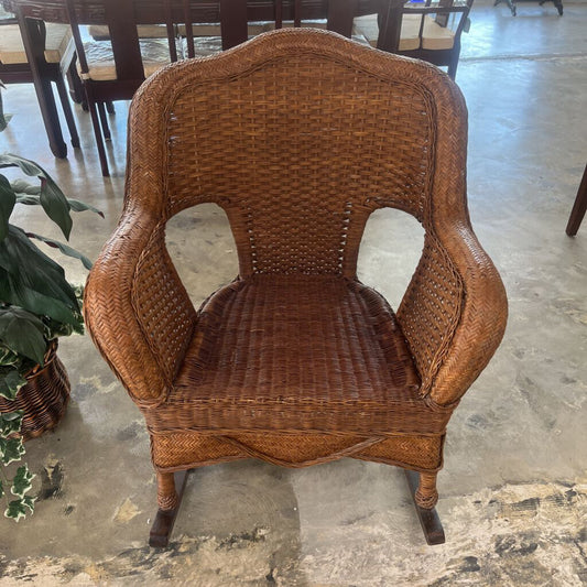 Real Wicker Rocker & Cushion