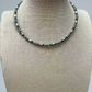 Sterling Melon & Turquoise Bead Choker - 14-inch