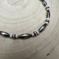 Torpedo choker Sterling Silver Pearls and pink conch
