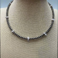 4mm White Buffalo and Sterling Pearl Choker - 14 inch