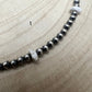 4mm White Buffalo and Sterling Pearl Choker - 14 inch