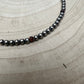 4mm Purple spiny and Sterling Pearl choker - 14 inch