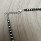 4mm Purple spiny and Sterling Pearl choker - 14 inch