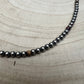 4mm Purple spiny and Sterling Pearl choker - 14 inch