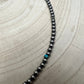 4mm Sterling Pearl and turquoise choker - 14 inch