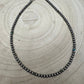 4mm Sterling Pearl and turquoise choker - 14 inch