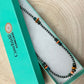 4mm Sterling Pearl and genuine turquoise and spiny choker - 14 inch