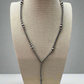 Lariat graduated sterling silver pearl necklace - 18 inch with 4 inch drop