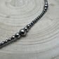 Lariat graduated sterling silver pearl necklace - 18 inch with 4 inch drop