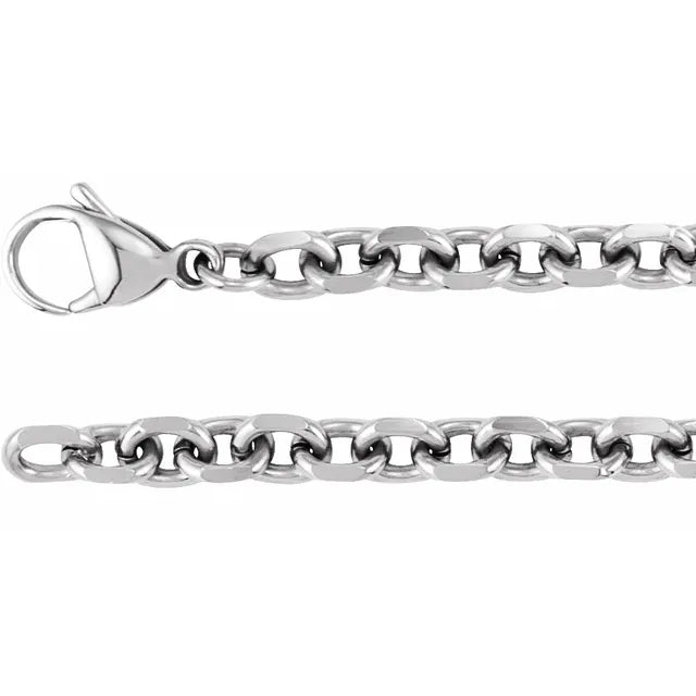 TITANIUM 5.5 MM DIAMOND-CUT CABLE 8 CHAIN