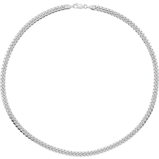 STERLING SILVER 5 MM MIAMI CUBAN CURB 8 CHAIN