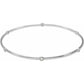 STERLING SILVER 1/4 CTW NATURAL DIAMOND BEZEL-SET BANGLE 8 BRACELET