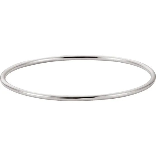 STERLING SILVER 2.5 MM BANGLE 8 BRACELET