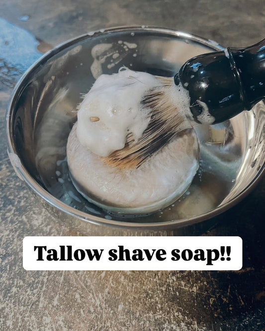 TALLOW AND GOAT MILK SOAP SHAVE SOAP