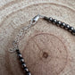Little bit of Purple Spiny Oyster with Sterling Silver Pearls bracelet