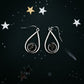 TEARDROP EARRINGS WITH RAW METEORITE