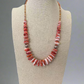 Graduated Orange Spiny oyster necklace - 22 inch