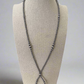 Graduated Sterling Silver Pearls Hoop necklace - 23 inch